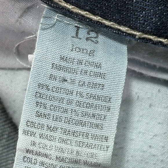 American Eagle Artist Jeans Womens 12 Tall Blue Stretch Flare Bootcut Denim - Picture 8 of 15